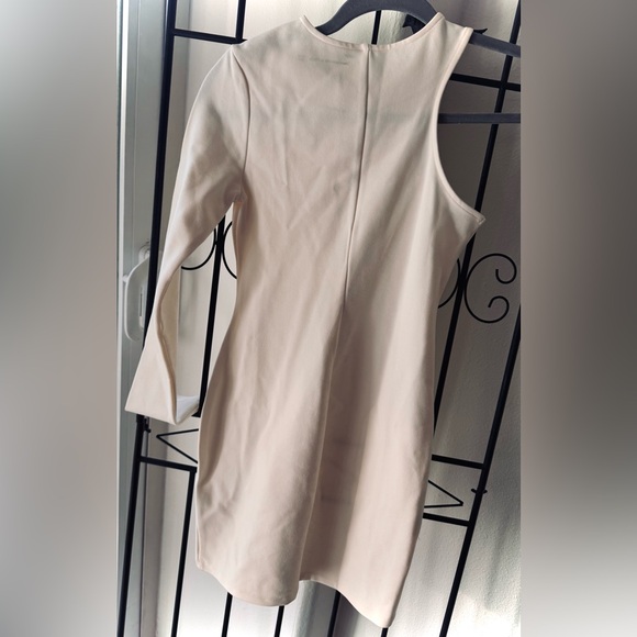Abercrombie & Fitch One-Shoulder Cream Bodycon Mini Dress - Petite Size XXSP - Picture 7 of 11